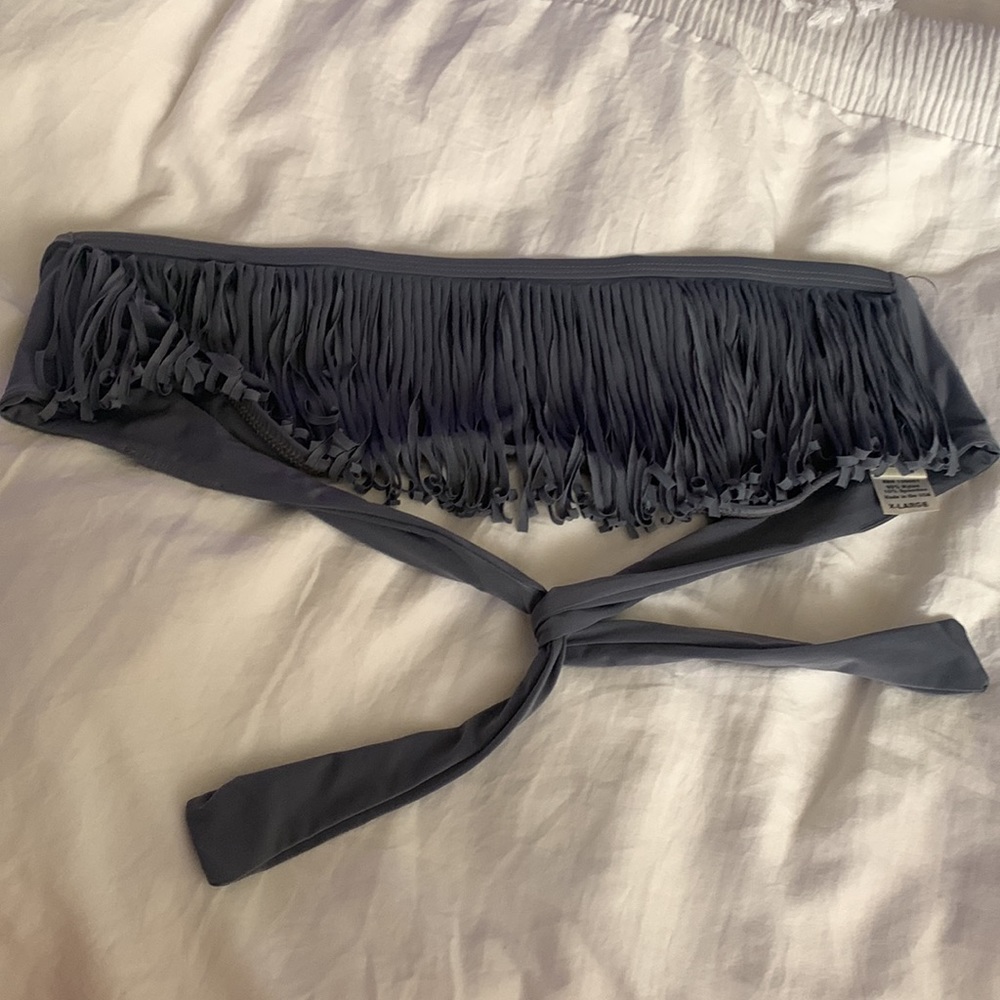 L*Space Gray Fringe Bikini Set - Picture 5 of 11